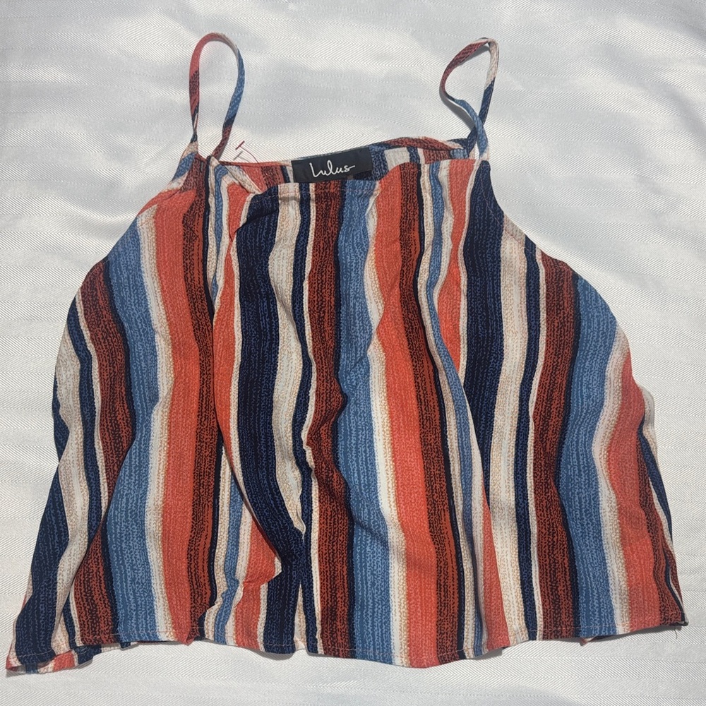 Lulu's Multicolor Vertical Stripe Spaghetti Strap Cami